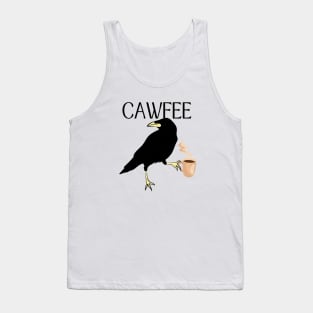 Cawfee Crow Bird Art Funny Coffee Lover Gift Tank Top